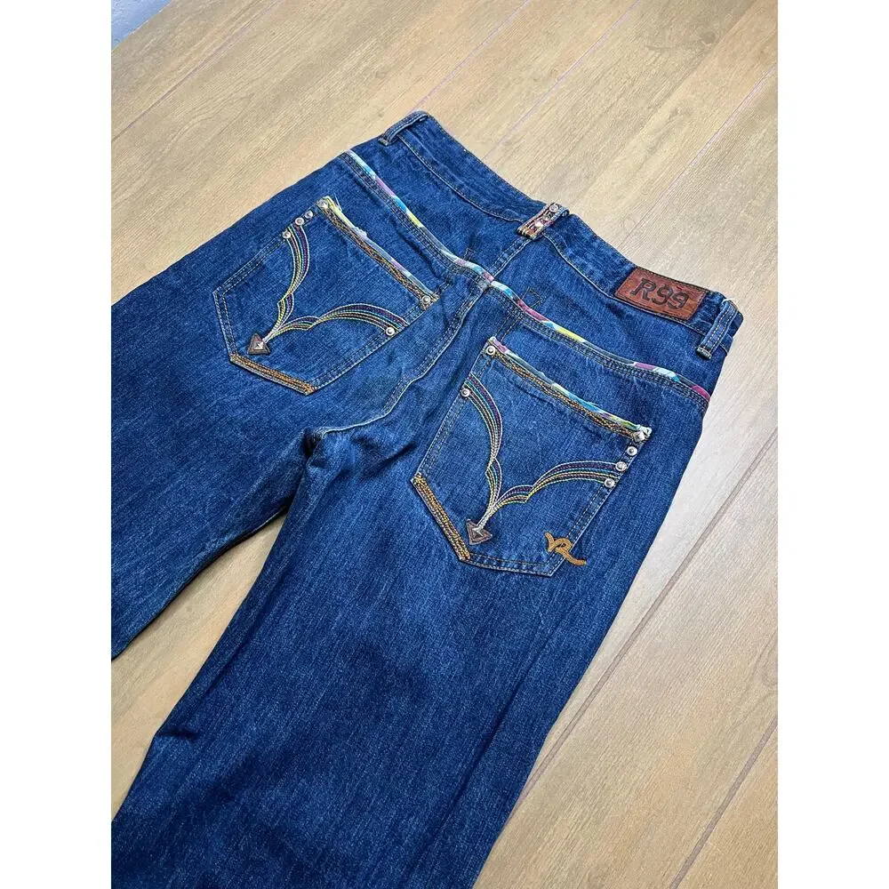 Vintage Rocawear baggy jeans Men Sz 33x31 embroidered pockets R99 Y2K Loose - Picture 9 of 13